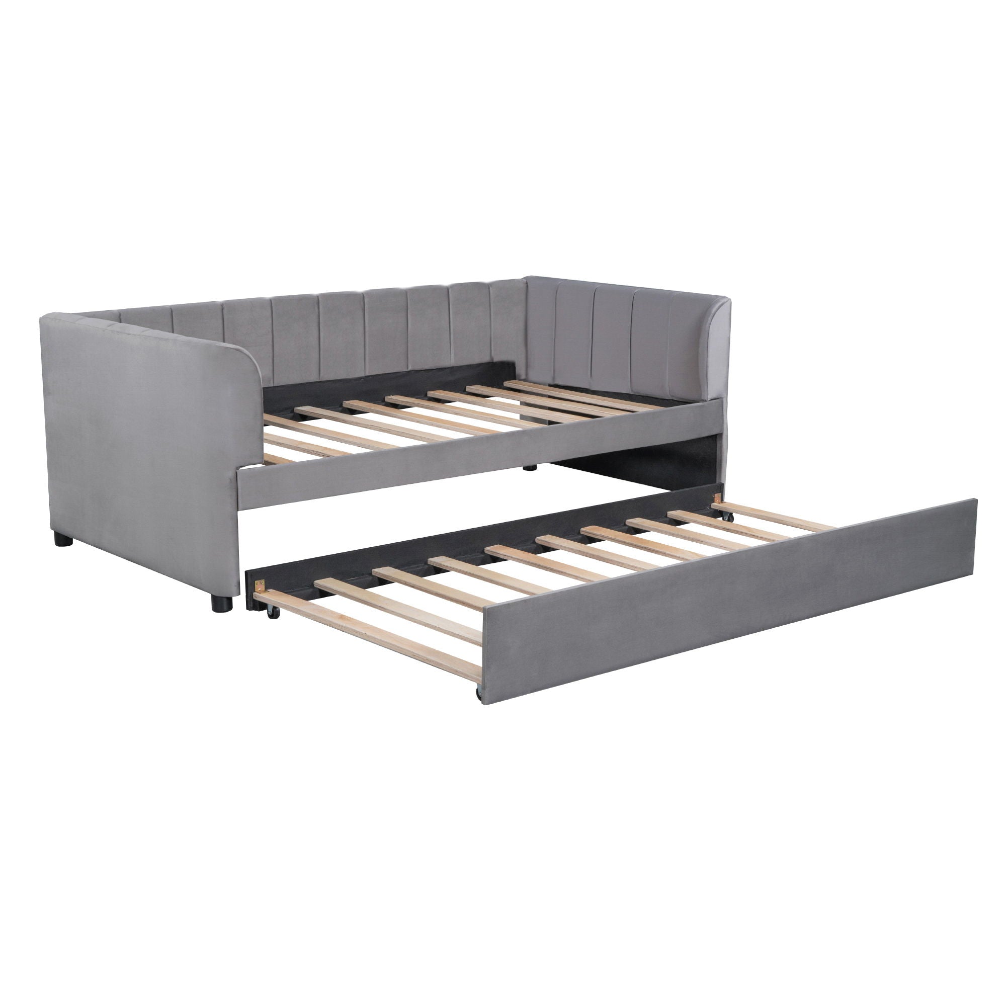 Upholstered Daybed With Ergonomic Design Backrest