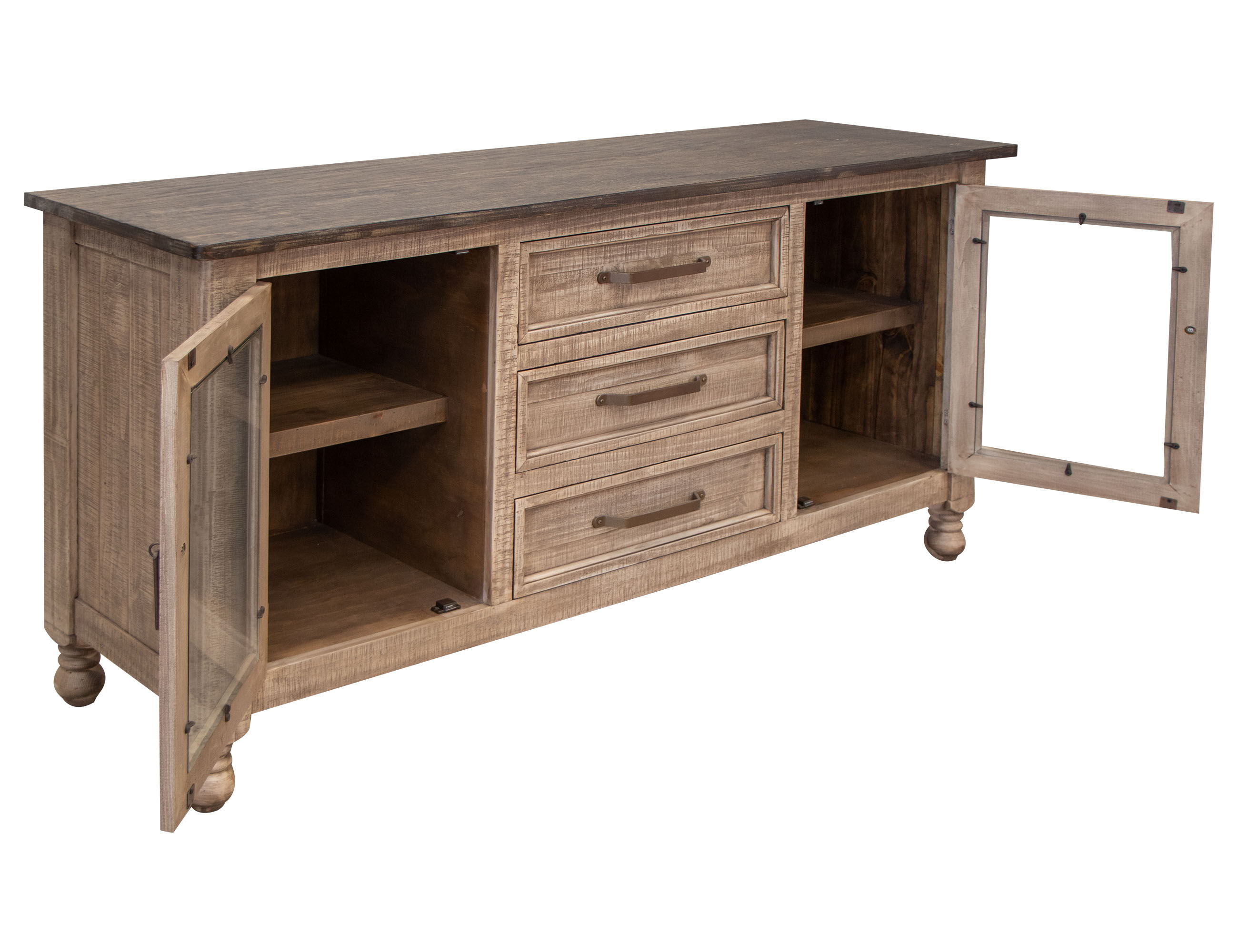 International Furniture Direct Natural Stone - Buffet - Taupe Brown | Meri Furniture