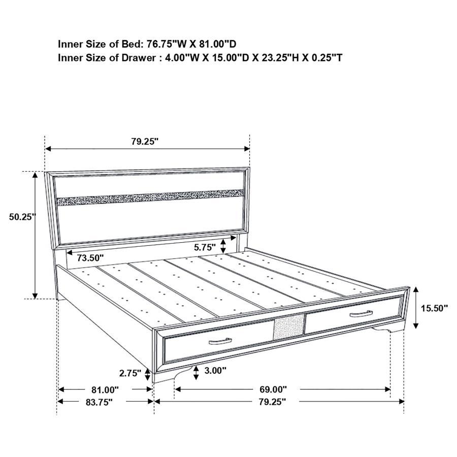 Coaster Fine Furniture Miranda - Storage Wood Panel Bed | Meri Furniture