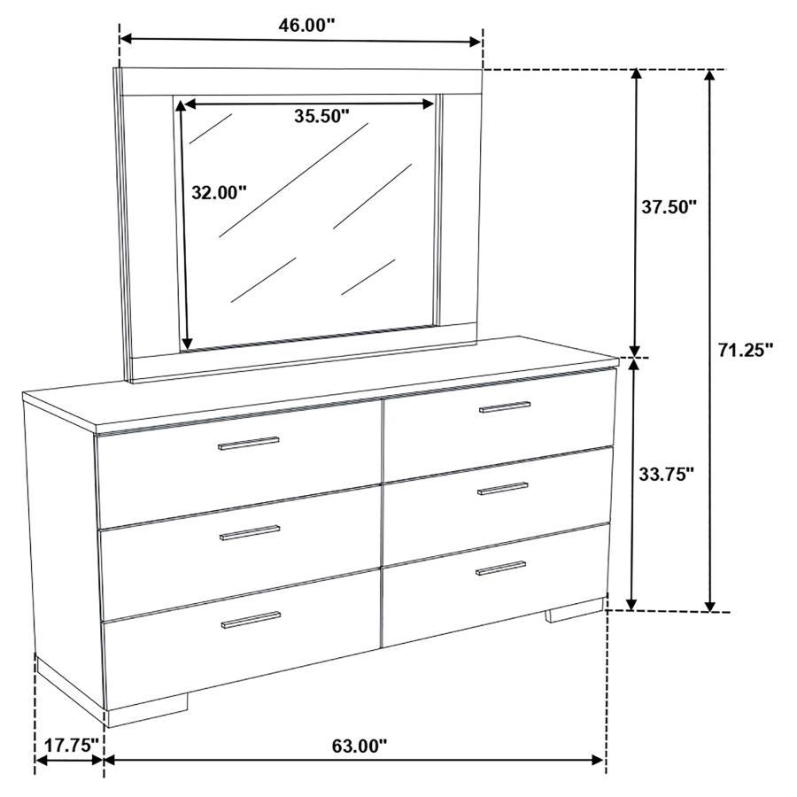 Felicity - 6-Drawer Dresser
