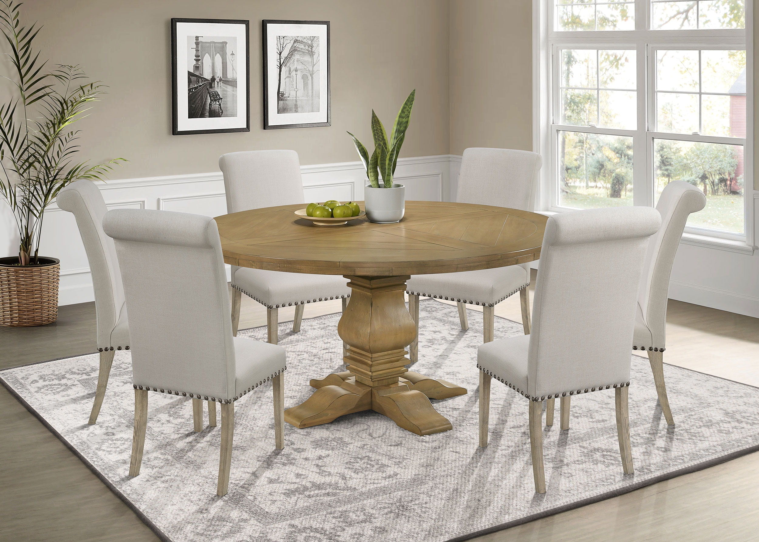 Coaster Fine Furniture Florence - Round Dining Table Set | Meri Furniture