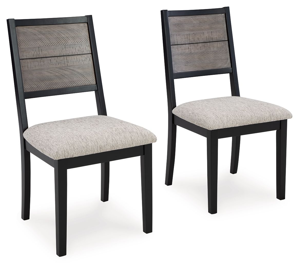 Signature Design by Ashley® Corloda - Black / Gray - Round Drm Table Set (Set of 5) | Meri Furniture