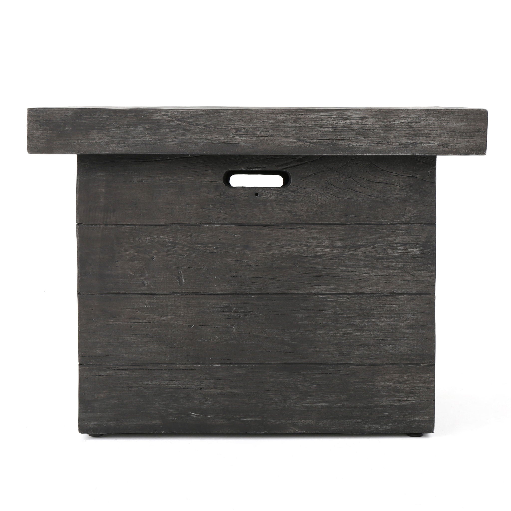 Anchorage - Wood Square Fire Pit 40, 000 Btu - Gray