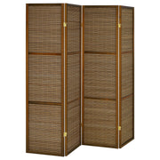 Coaster Fine Furniture Browning - 4-Panel Bamboo Room Divider Folding Screen - Walnut | Meri Furniture