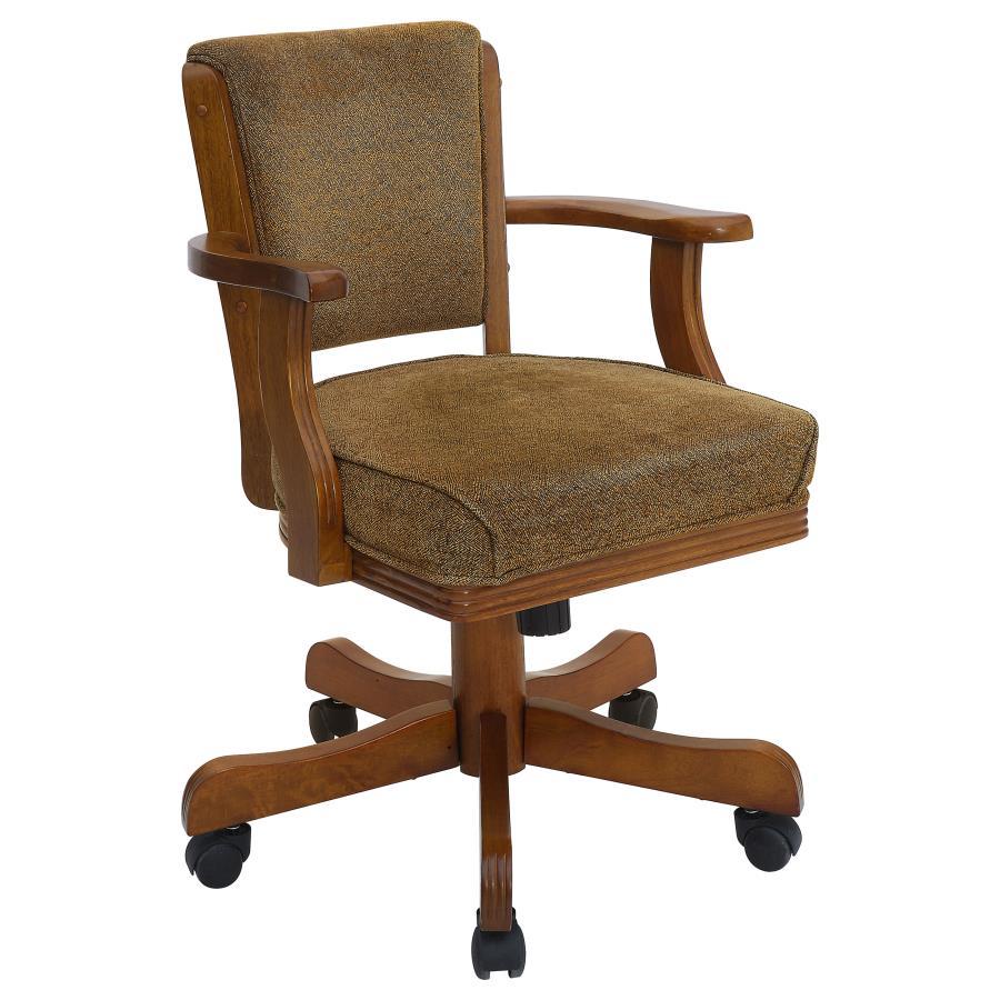 Coaster Fine Furniture Mitchell - Upholstered Swivel Dining And Game Chair - Amber | Meri Furniture