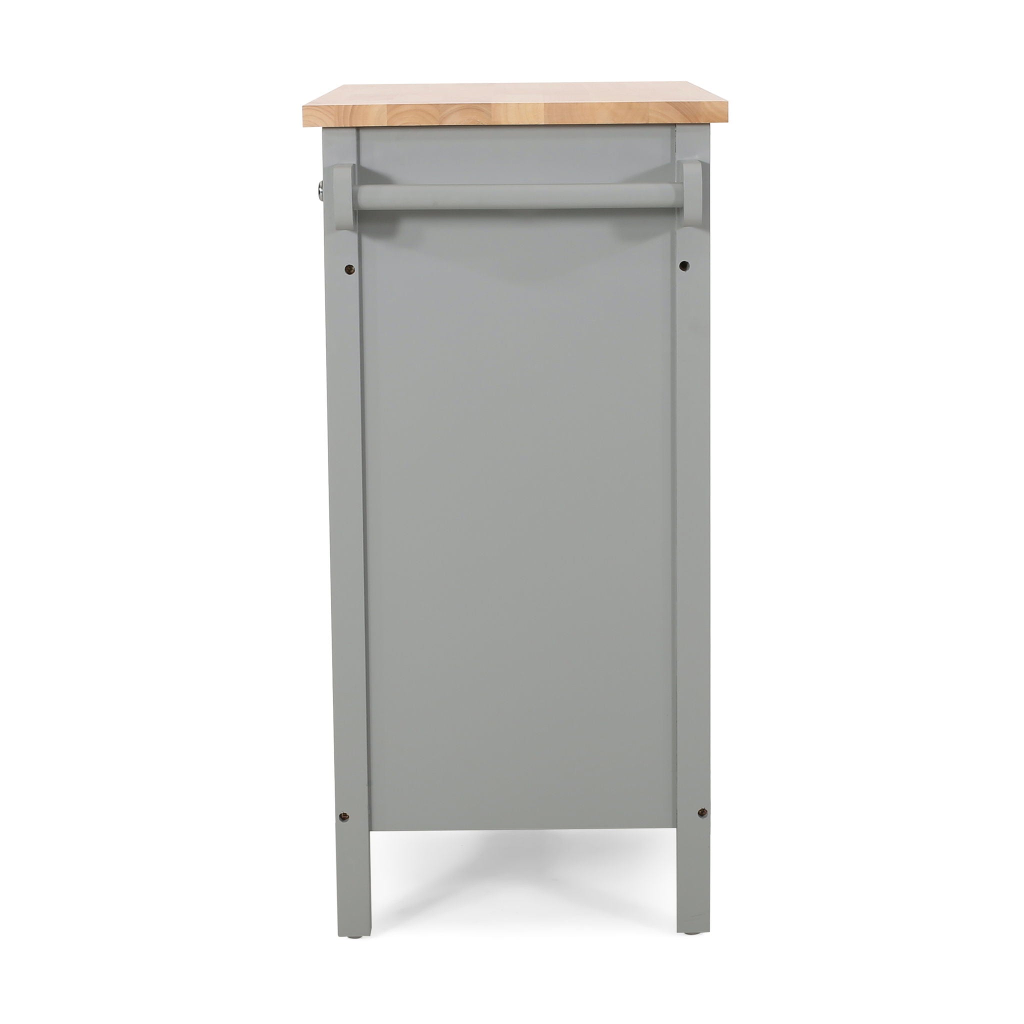 Aidah - Contemporary Kitchen Cart With Wheels - Gray