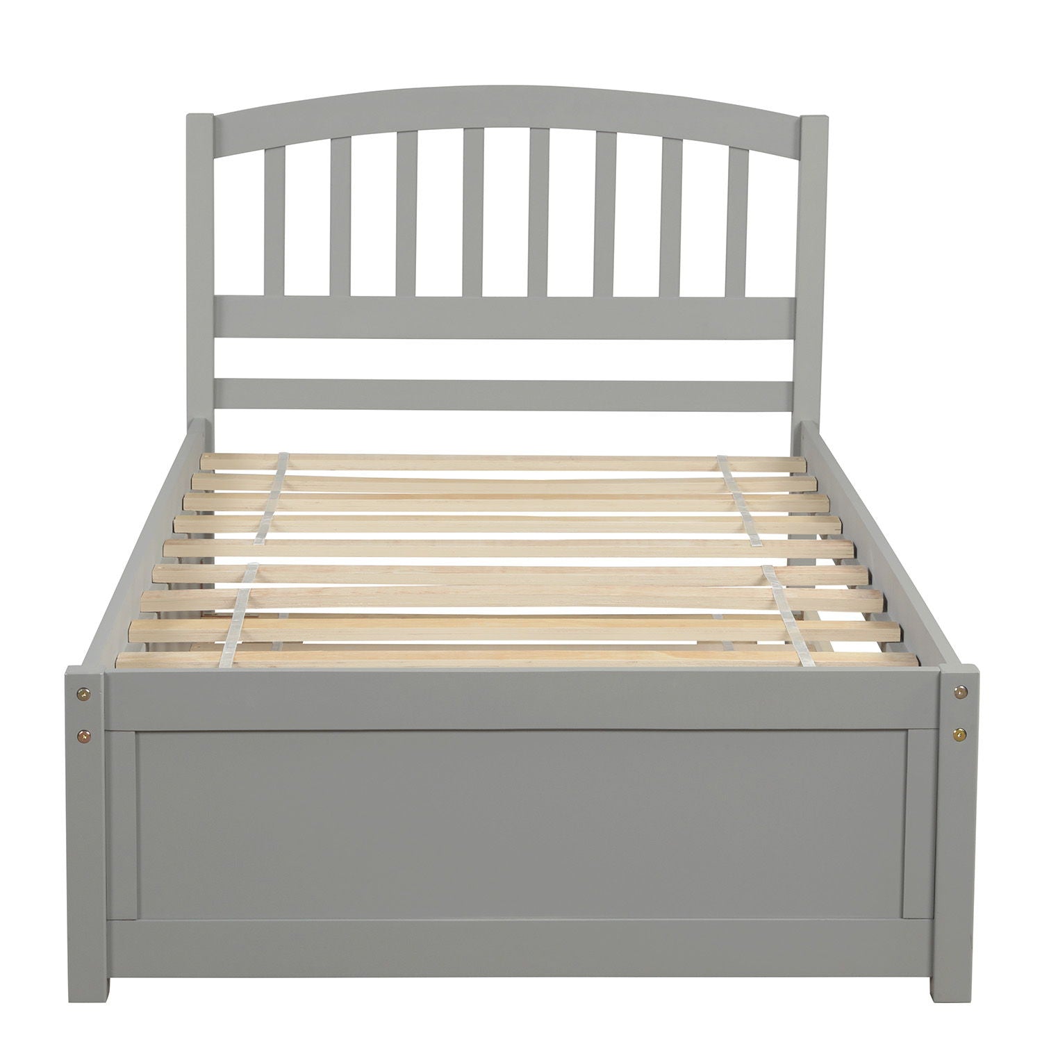 Platform Bed Wood Bed Frame With Trundle