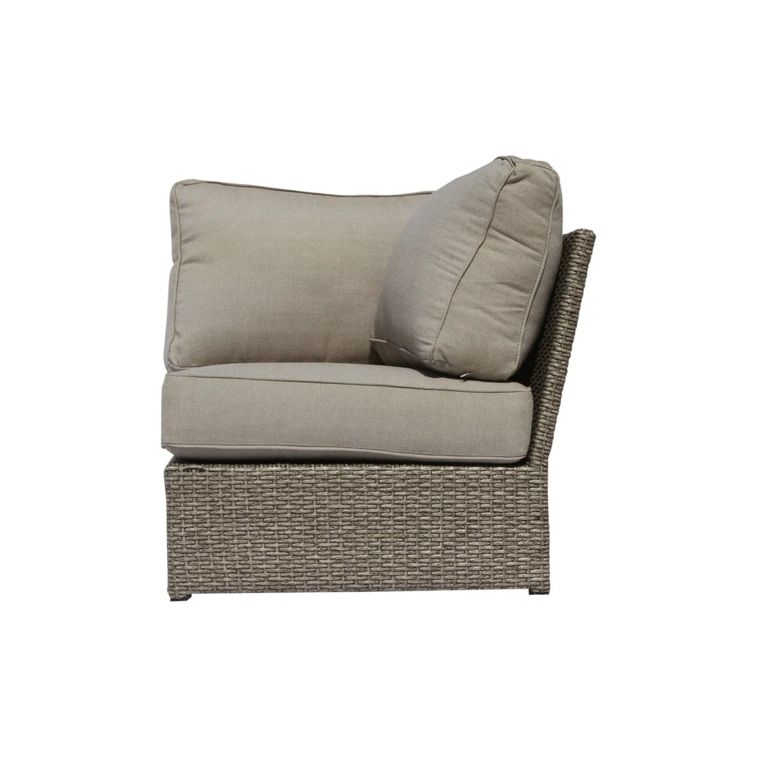 Modern Patio Wicker Loveseat With Cushions