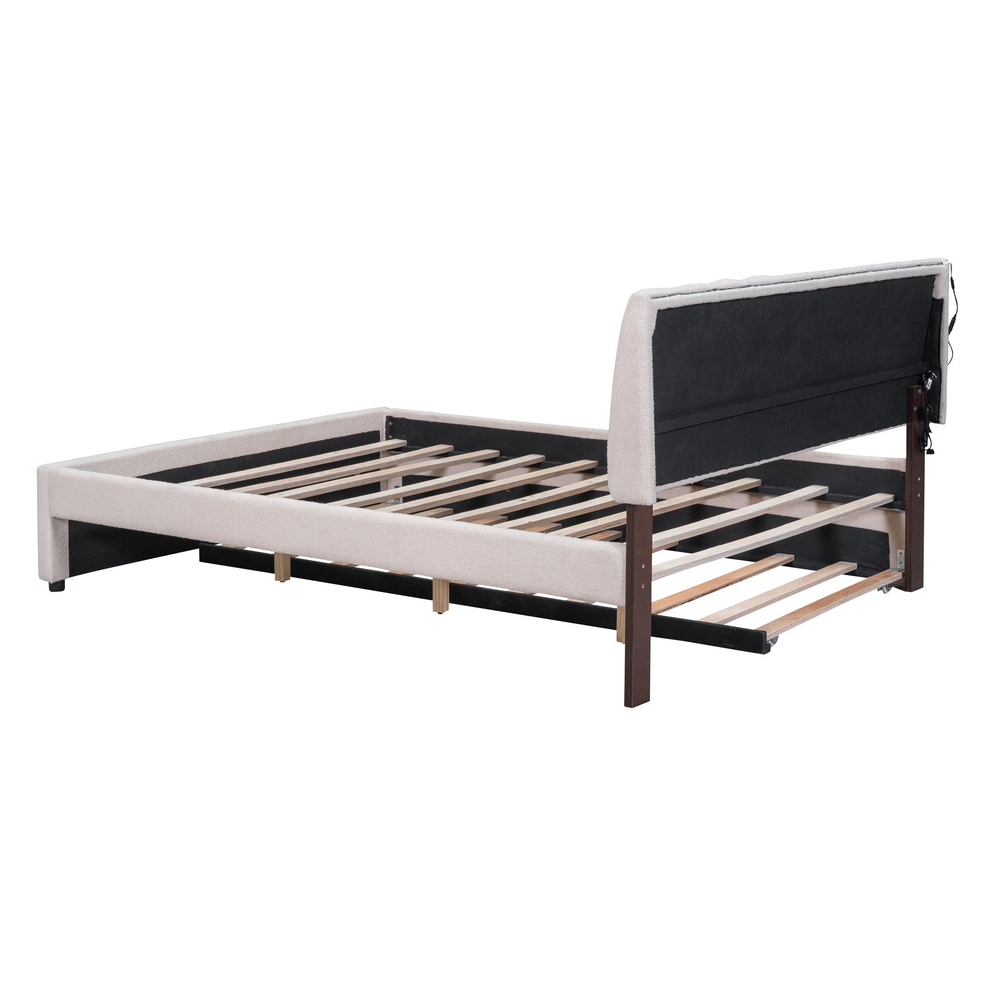 Upholstered Platform Bed With Trundle