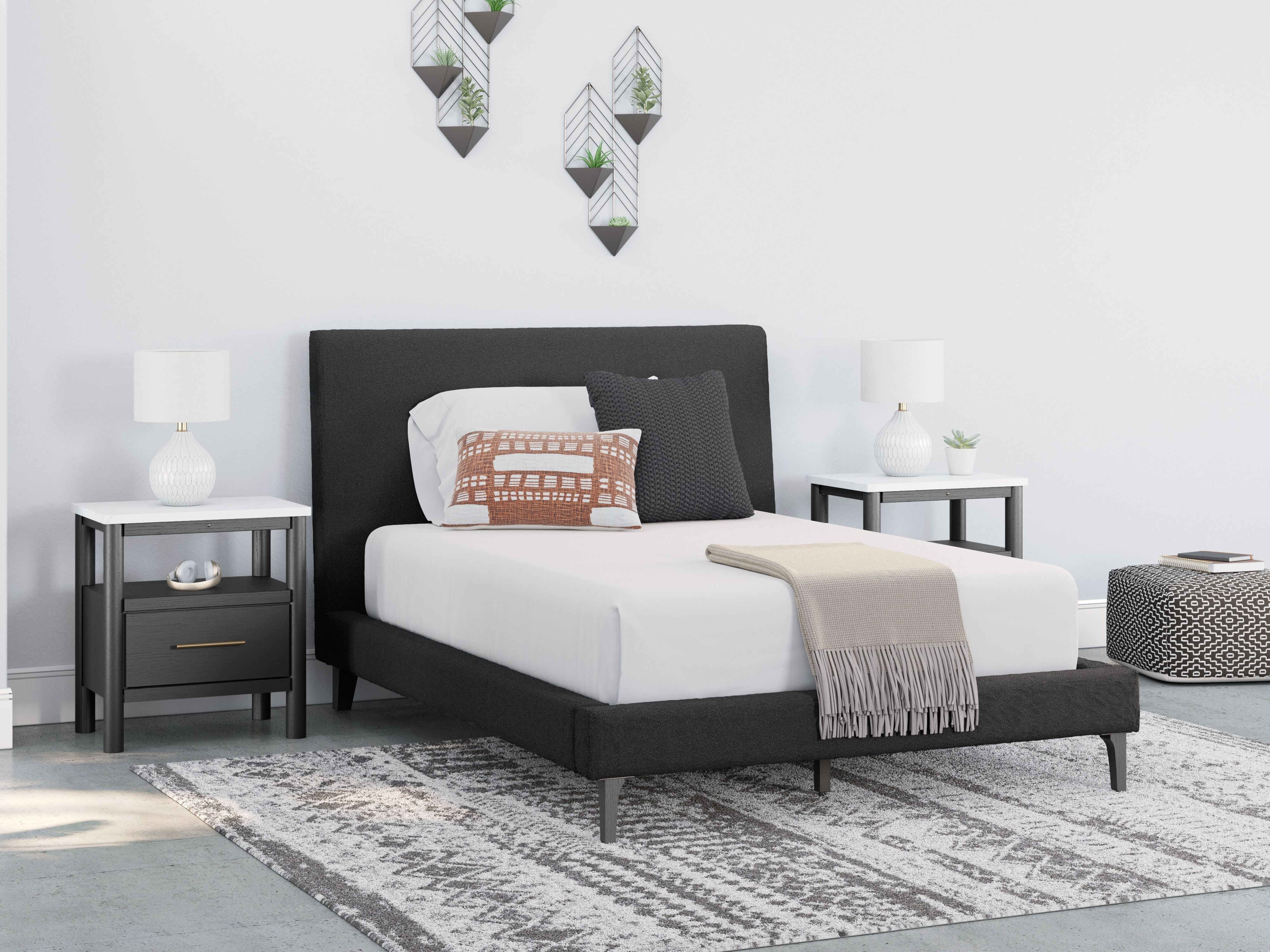 Signature Design by Ashley® Cadmori - Upholstered Bed With Roll Slats | Meri Furniture