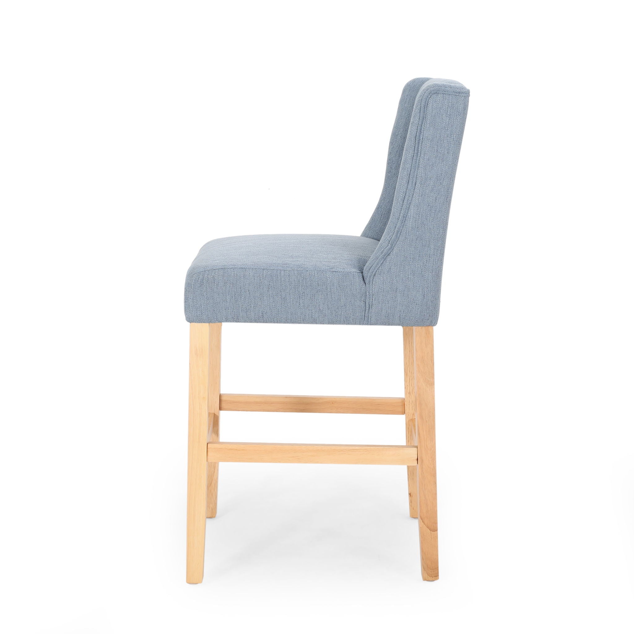 Vienna - Contemporary Fabric Tufted & Wingback Counter Stools (Set of 2)