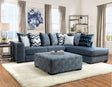 Furniture of America Brielle - Sectional - Blue | Meri Furniture