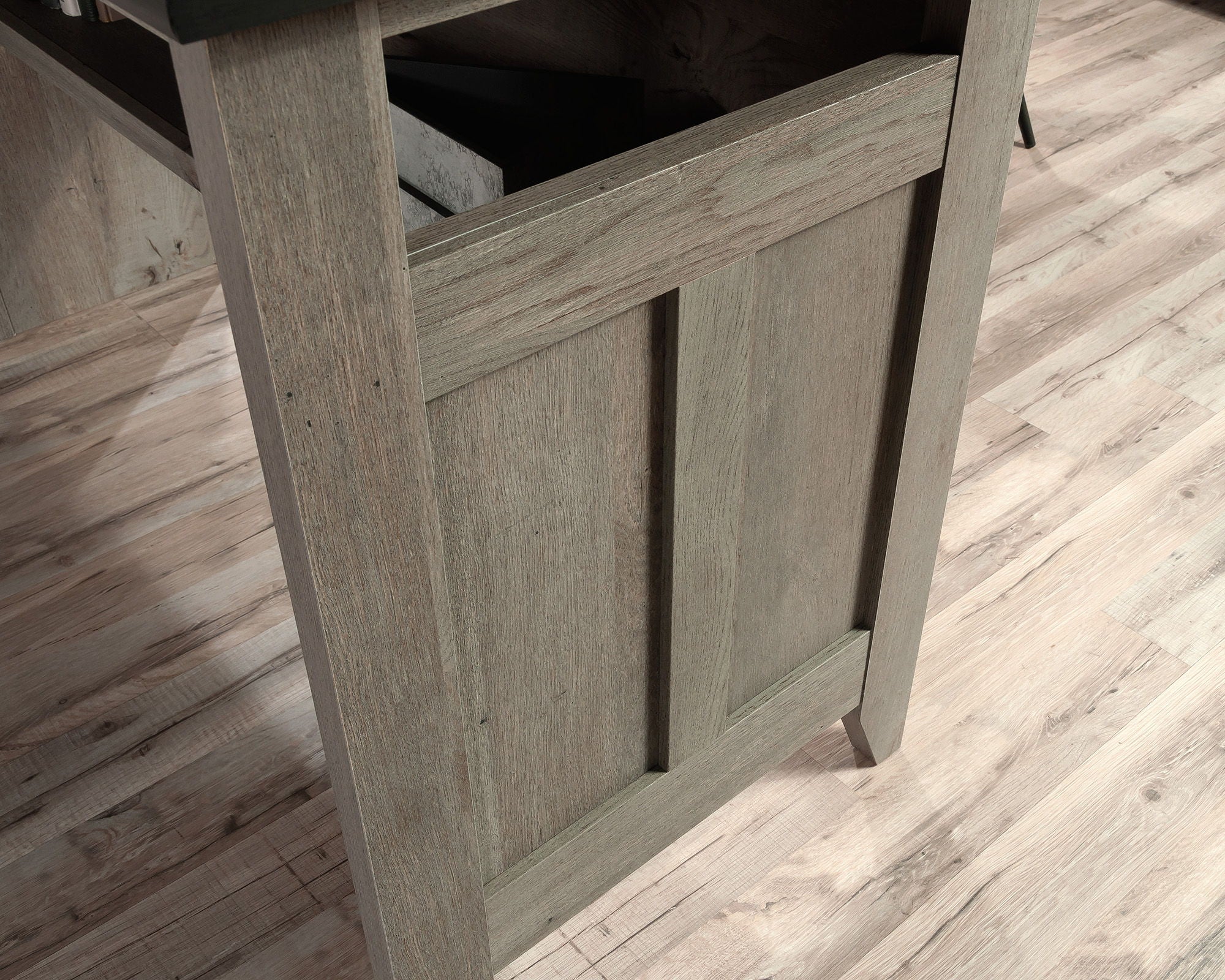 L-Shaped Home Office Desk in Mystic Oak