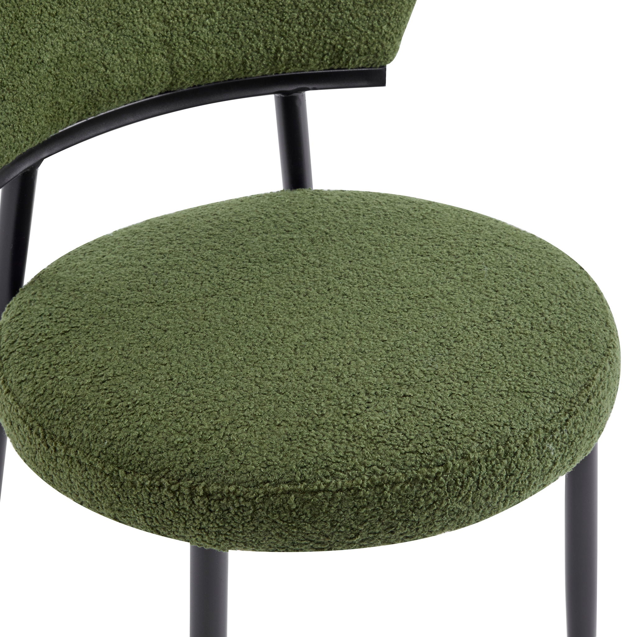 Upholstered Dining Chair (Set of 2) - Green Fabric