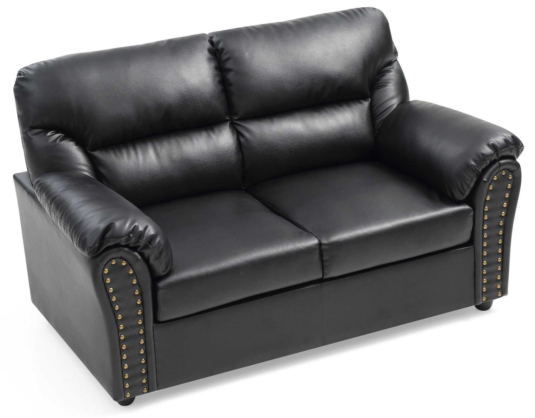 Chic Padded Love Seat For Modern Living - Black