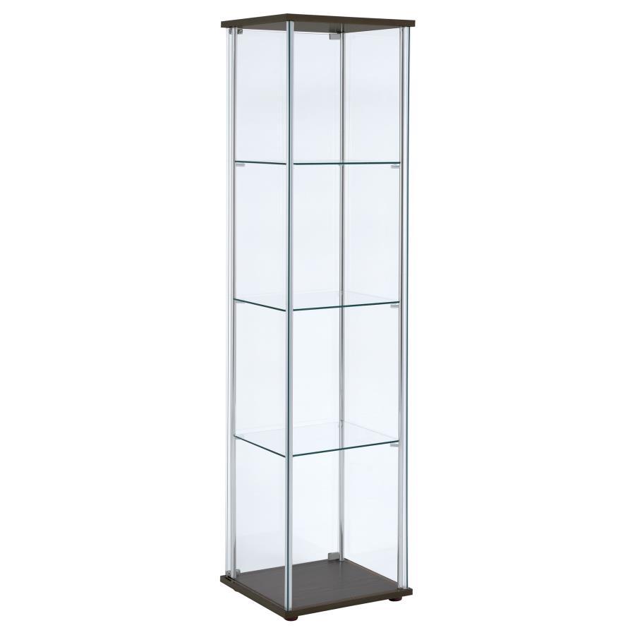 Bellatrix - 4-Shelf Clear Glass Curio Cabinet