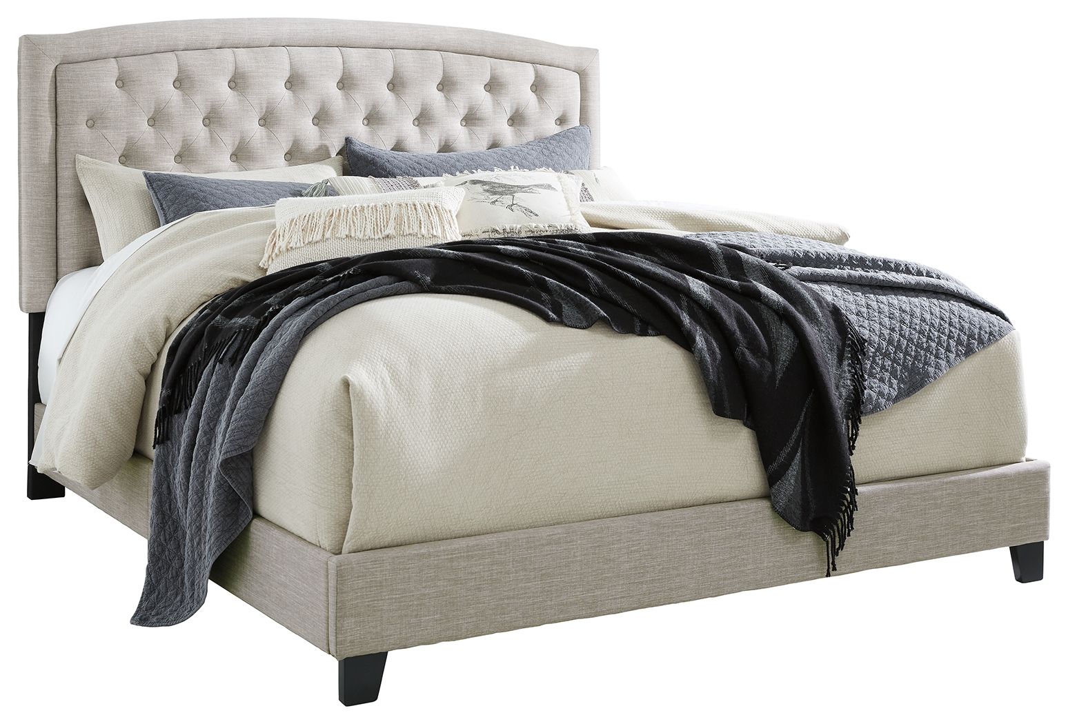 Ashley Furniture Jerary - Arched Upholstered Bed | Meri Furniture