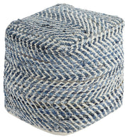Chevron - Pouf - Blue