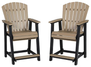 Signature Design by Ashley® Fairen Trail - Black / Driftwood - Barstool (Set of 2) | Meri Furniture