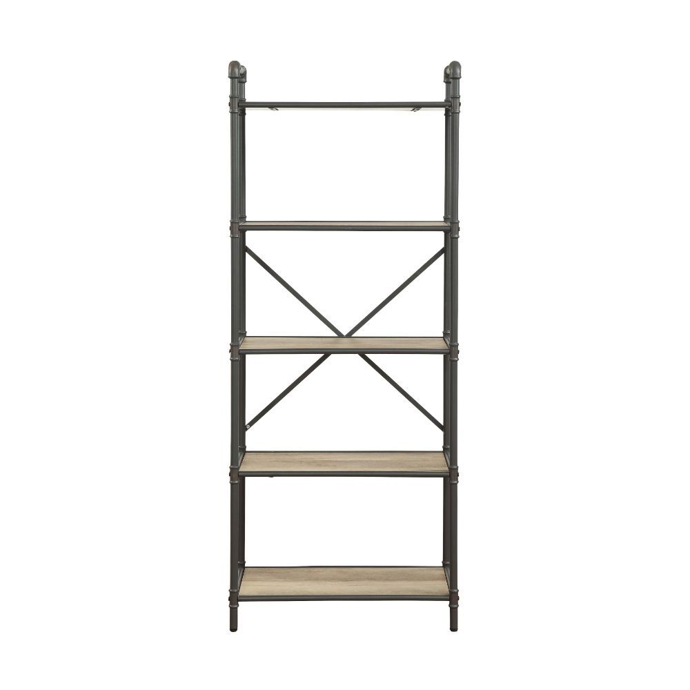 ACME The Itzel Bookcase is functionally designed to enhance your Decor. Organize your essentials with this unique, stylish bookcase. Different level contoured shelves and a versatile construction highlight this beautiful bookcase. Some Assembly Required.