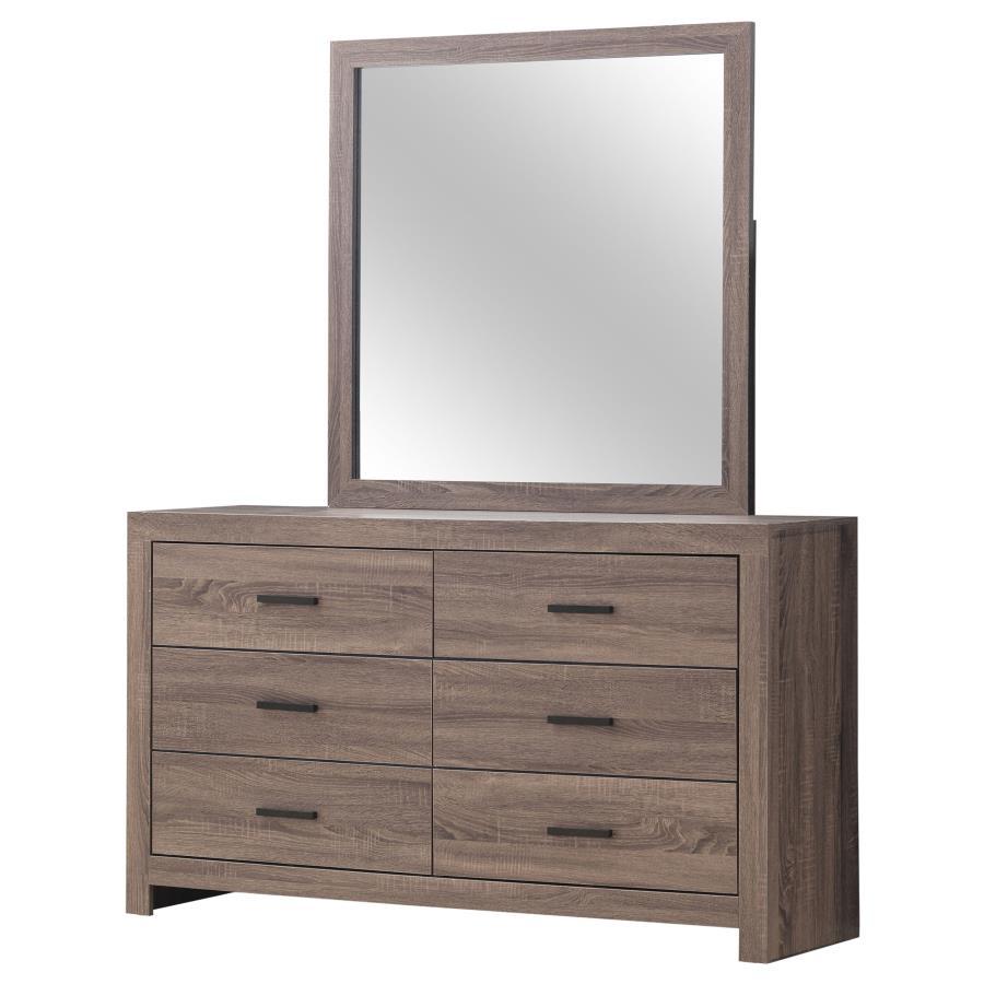 Coaster Fine Furniture Brantford - 6-Drawer Dresser With Mirror | Meri Furniture