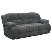 Coaster Fine Furniture Weissman - Upholstered Padded Arm Reclining Sofa - Gray | Meri Furniture