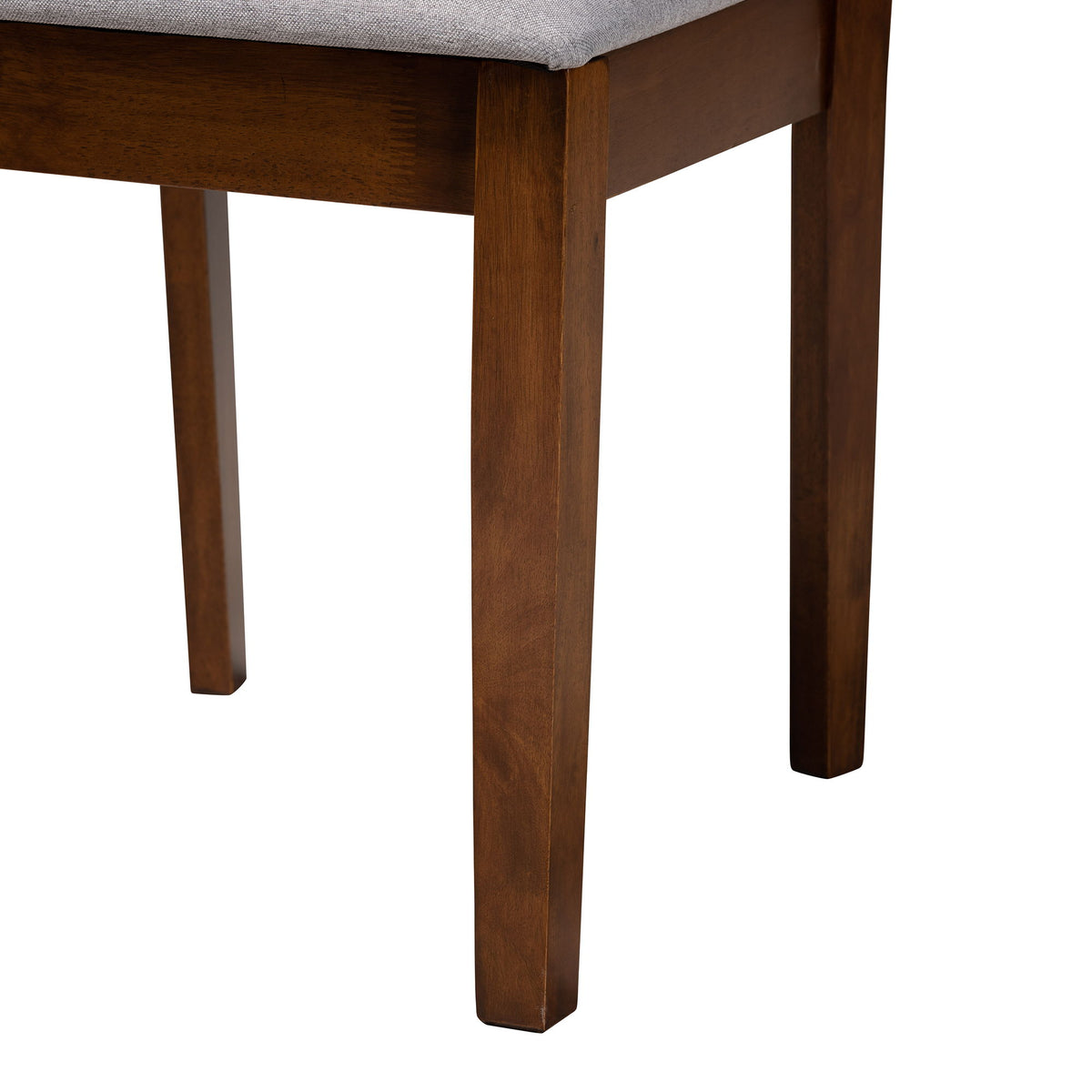 Abigail Modern Grey Fabric and Walnut Brown Finished Wood 7-Piece Dining Set