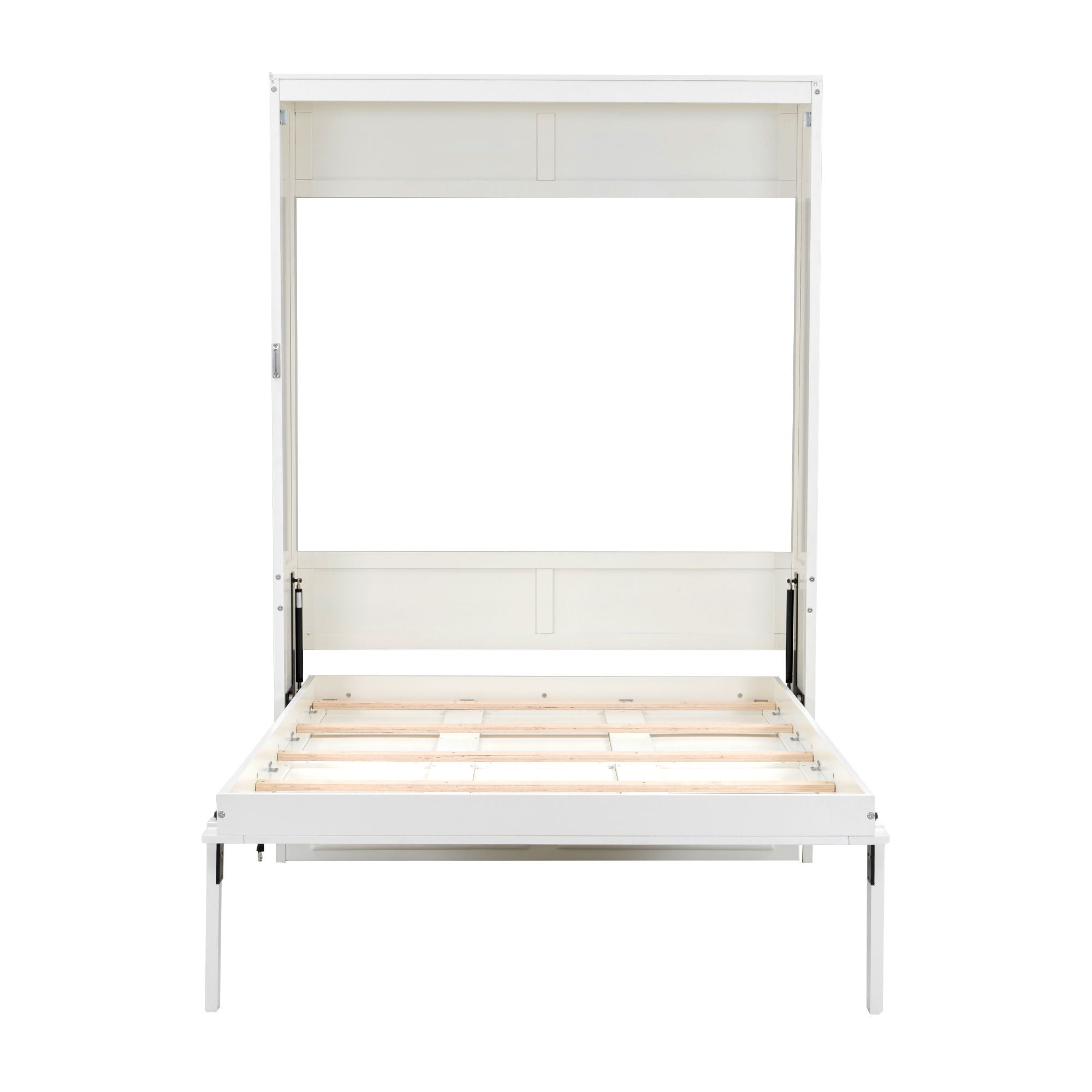 Full Size Murphy Bed With 2 Drawers - Beige