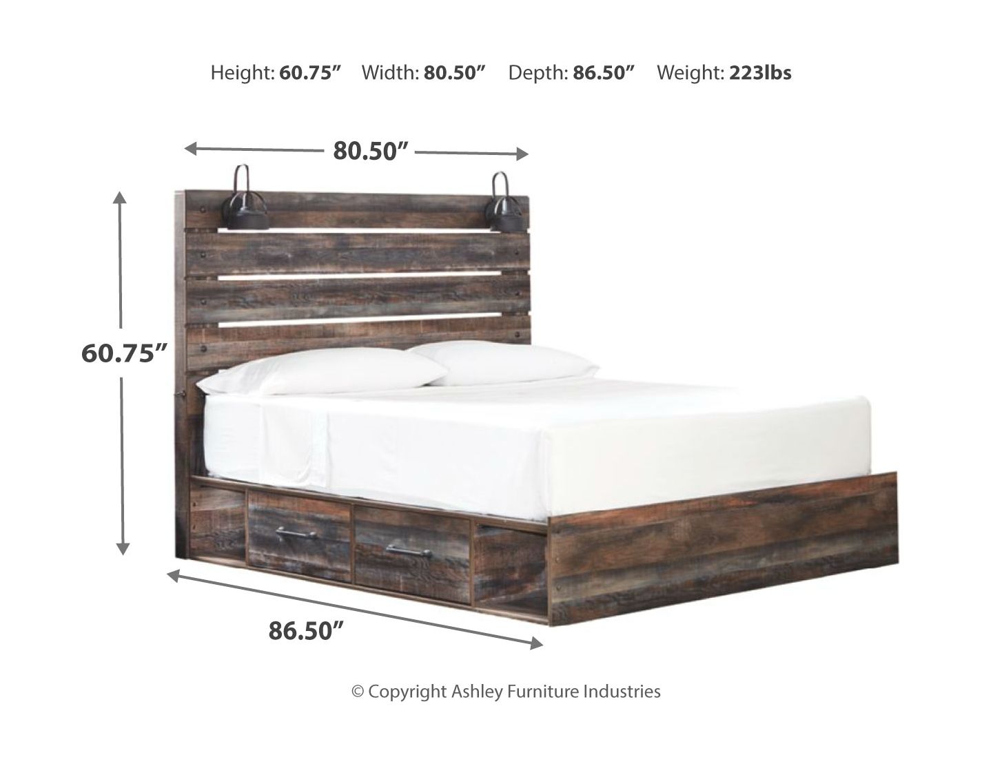 Signature Design by Ashley® Drystan - Panel Bed | Meri Furniture
