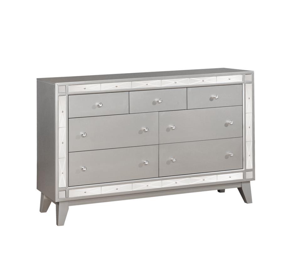 Coaster Fine Furniture Leighton - 7-Drawer Dresser - Metallic Mercury | Meri Furniture