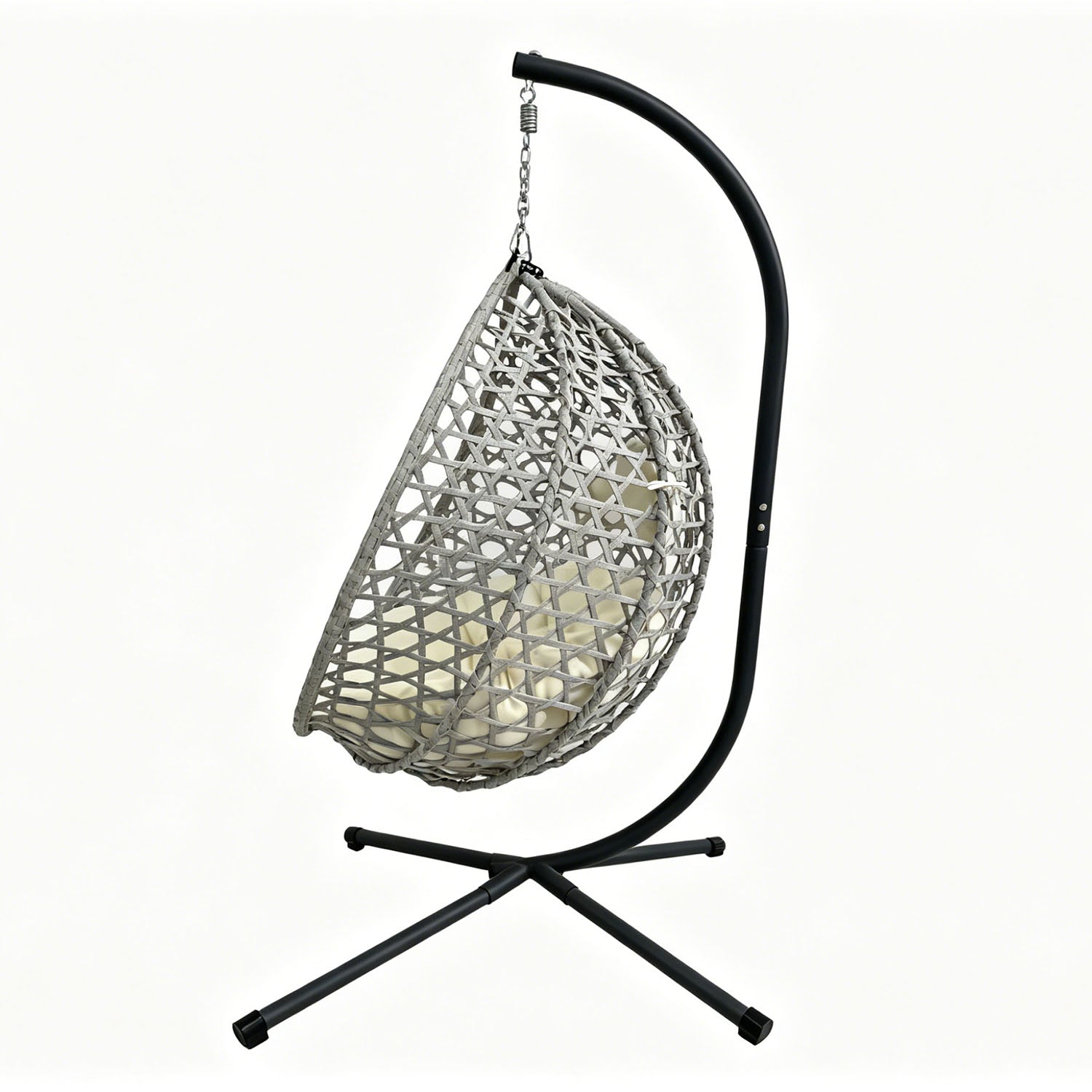 Outdoor Folding PE Rattan Hanging Egg Chair
