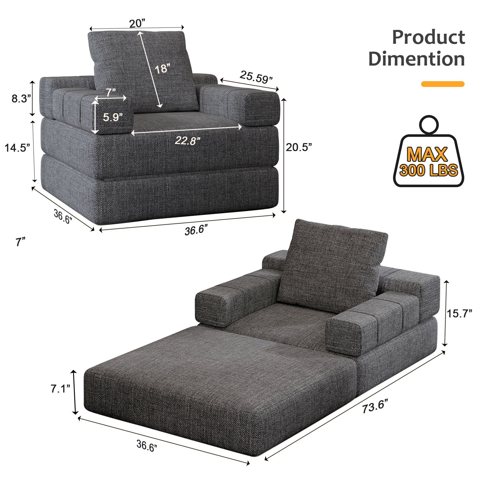 Single Sofa Chair That Converts To A Single Sofa Bed