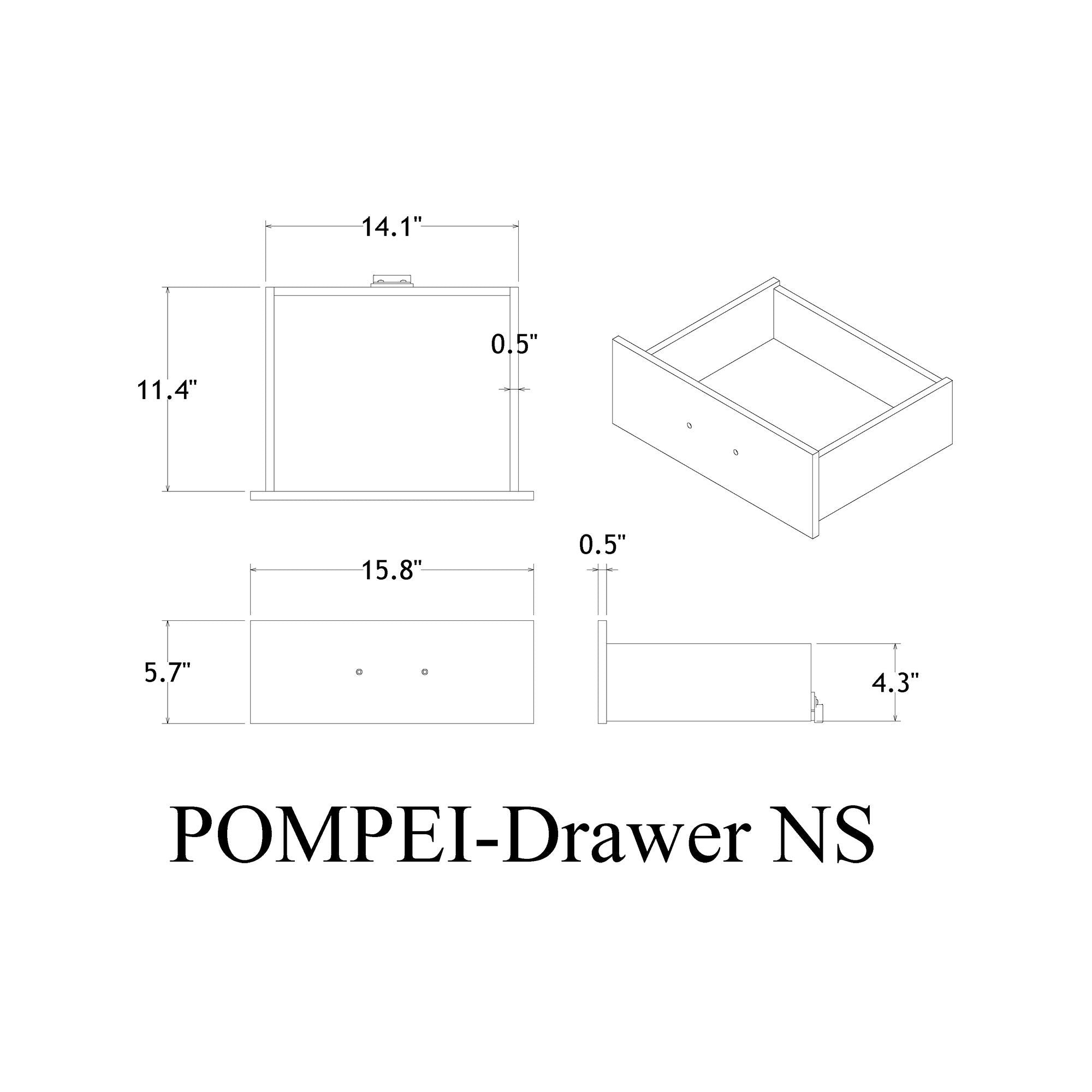 Shaker - Crocodile Metallic Nightstand