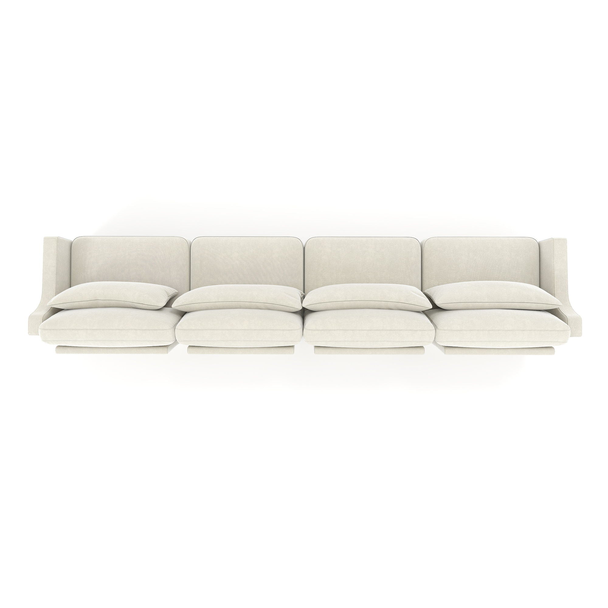 Elegant Sofa With Ergonomic Design And Lumbar Pillows
