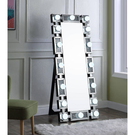 ACME Noralie - Accent Floor Mirror - Pearl Silver - 63" | Meri Furniture
