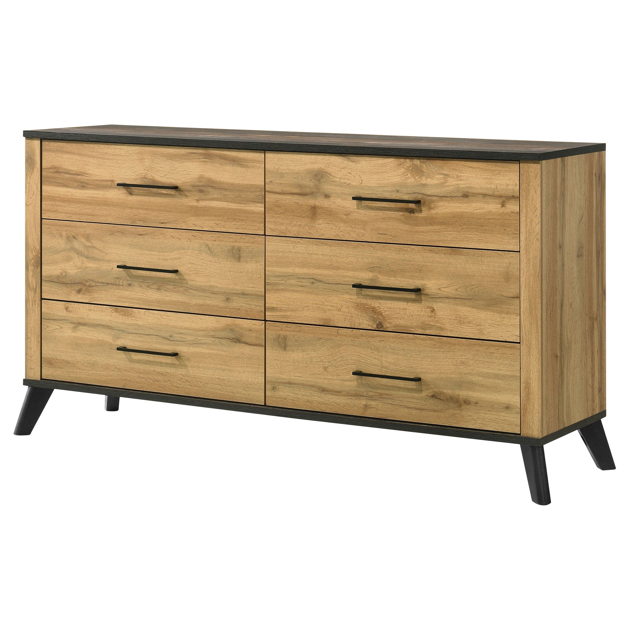 Coaster Fine Furniture Kaywood - 6-Drawer Dresser Cabinet - Natural Pine | Meri Furniture