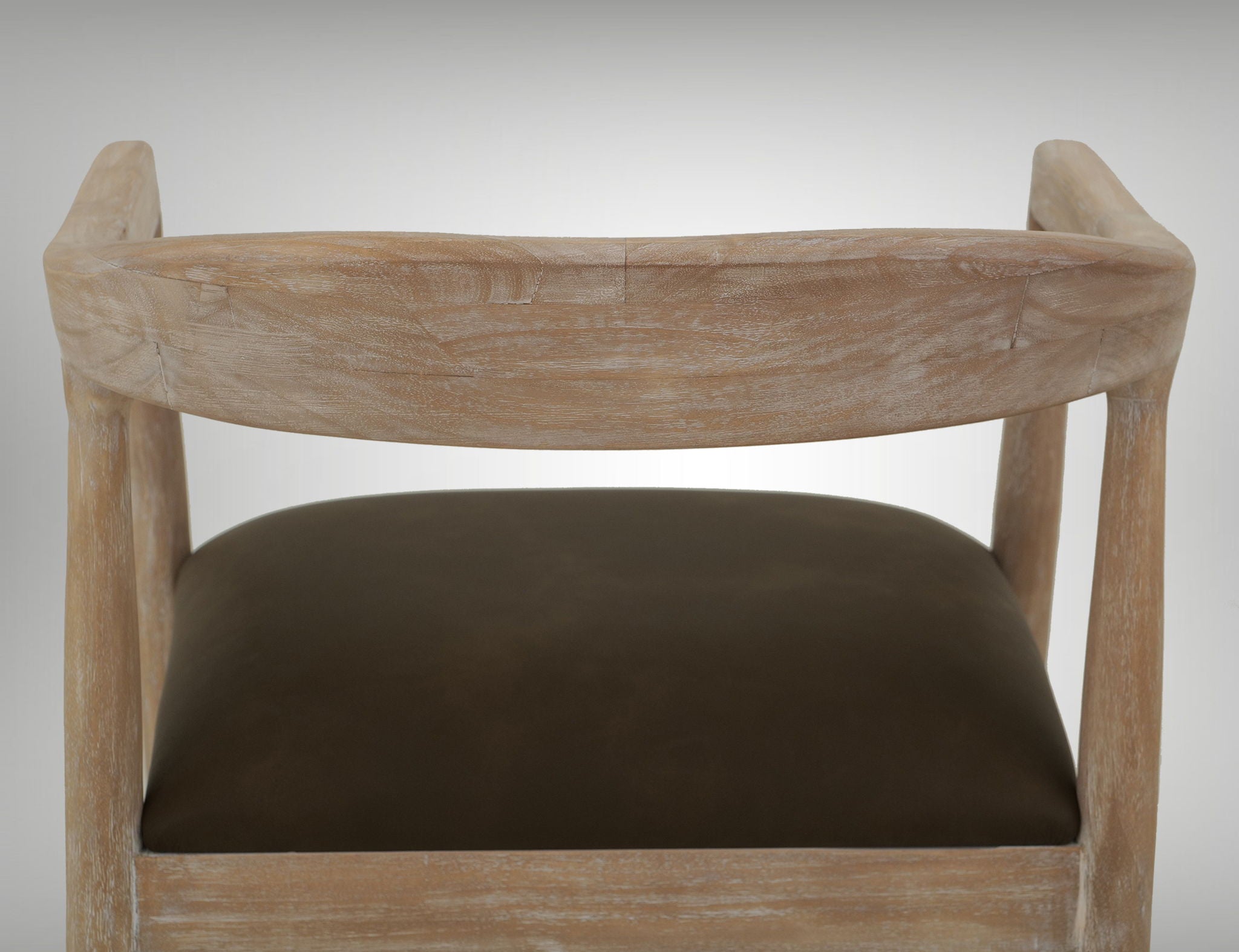 Teak - Chair - Ivory White