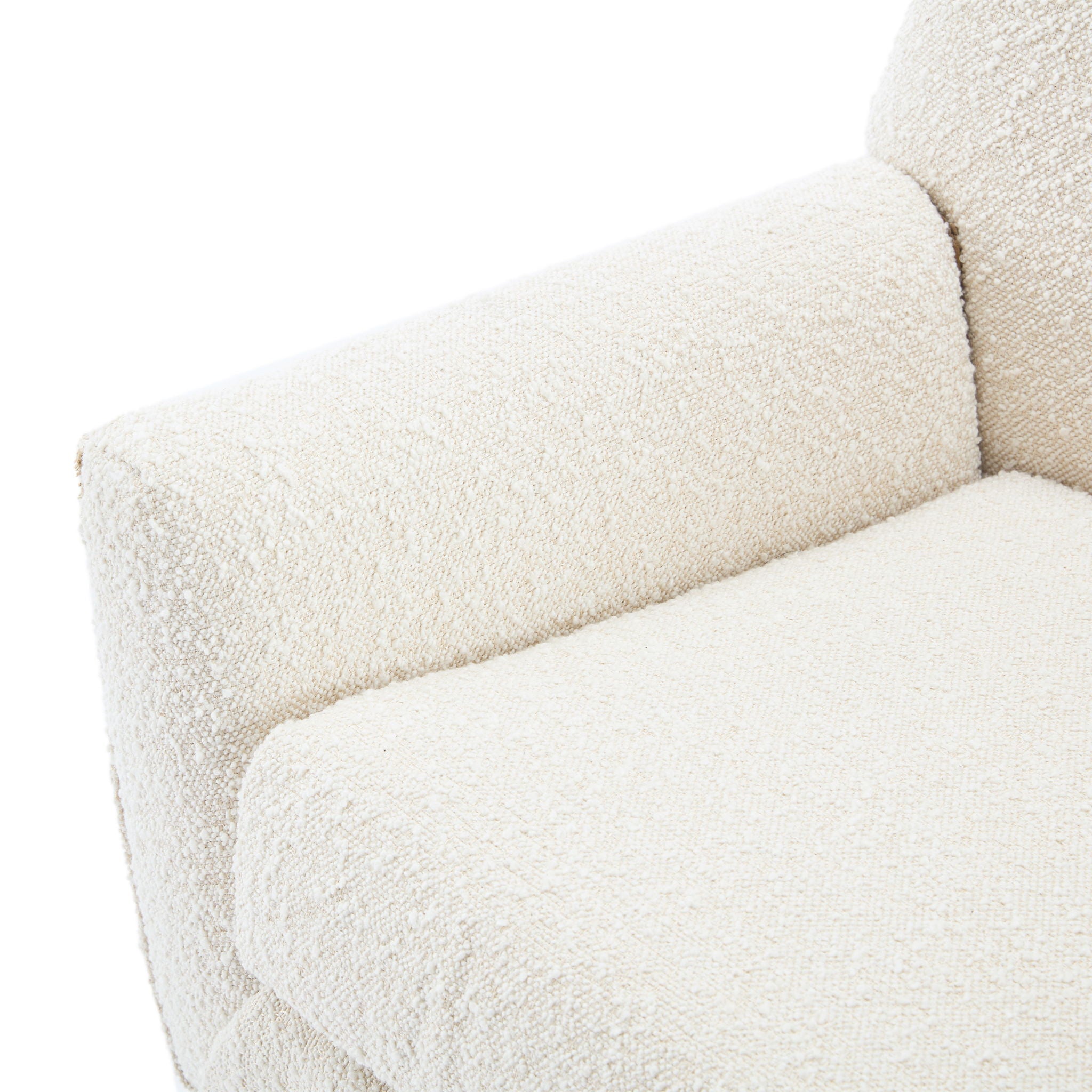 Ergonomic Accent Chair With Button Tufted Design And Rubber Wood Legs - Almond