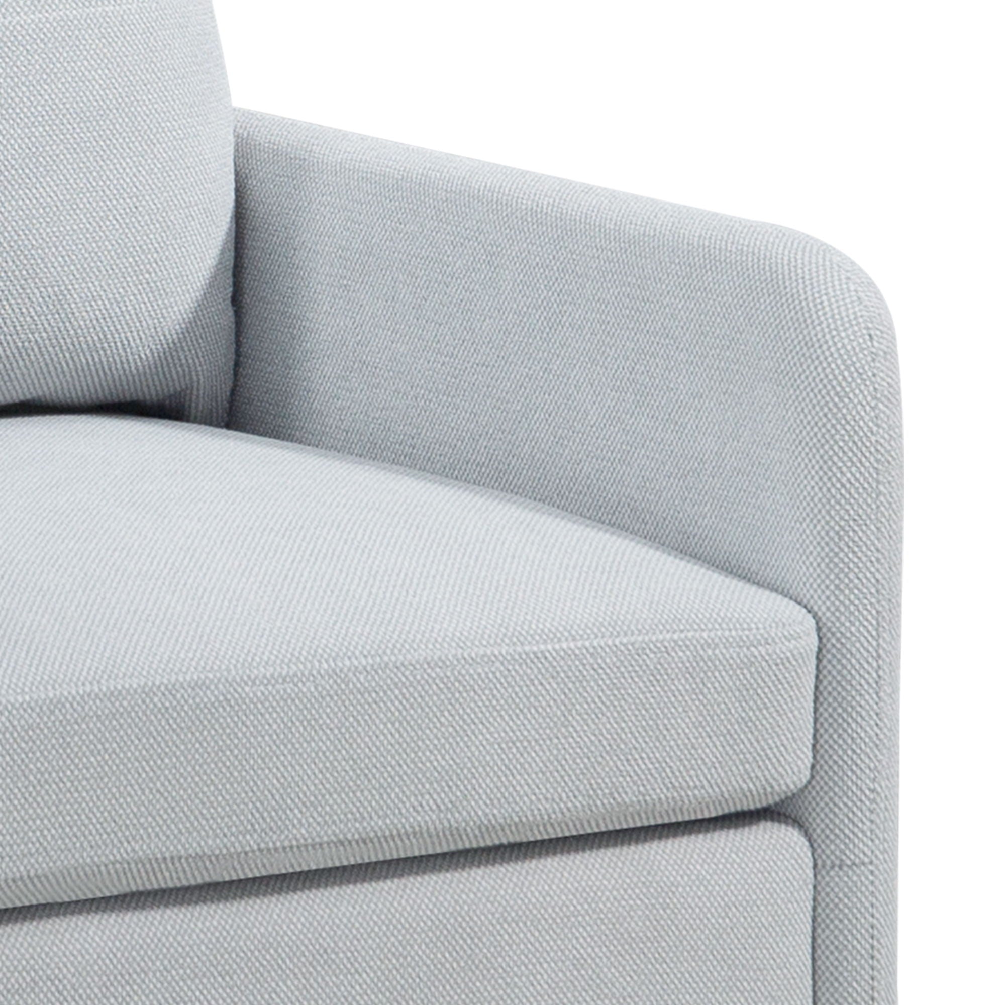 Contemporary Accent Chair With Metal Legs, Comfy Chenille Fabric Armchair