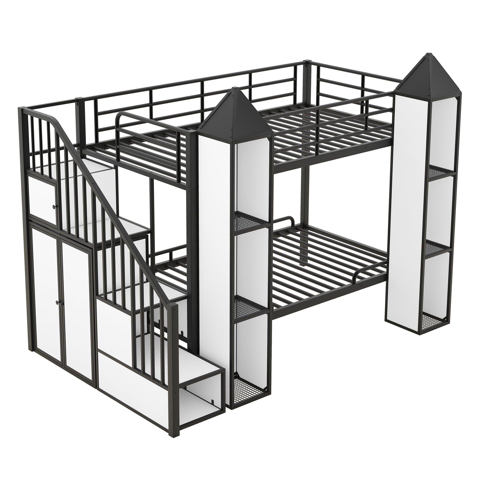 Castle Shaped Bunk Bed With Wardrobe And Storage
