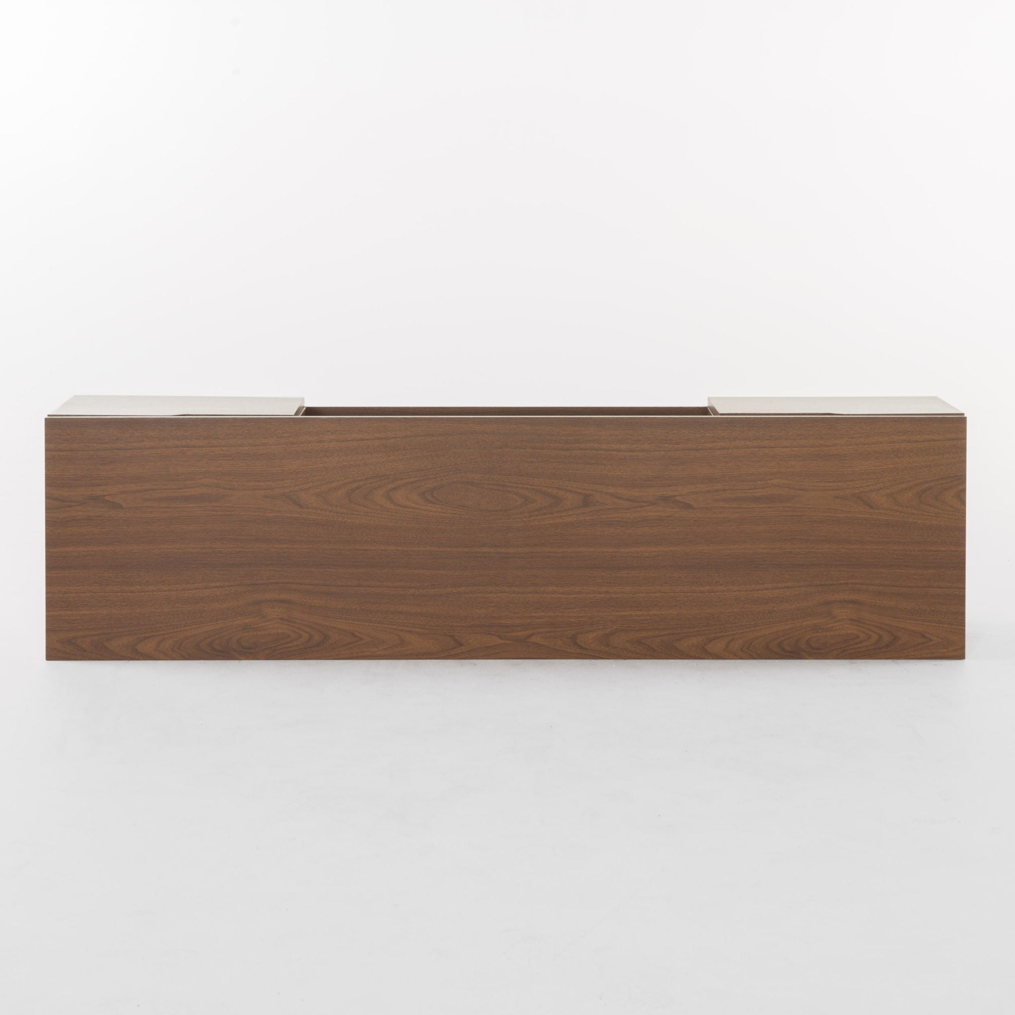 Modern TV Stand With Storage, Tempered Glass Shelf - Walnut