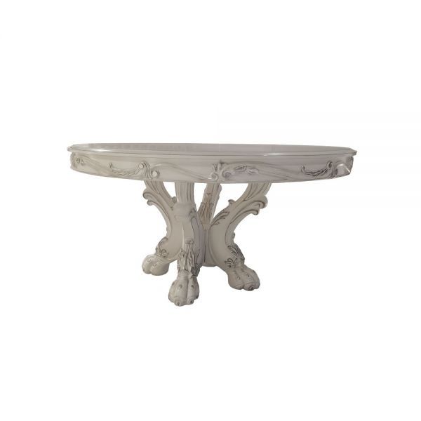 ACME Dresden - Dining Table 60"L - Bone White Finish | Meri Furniture