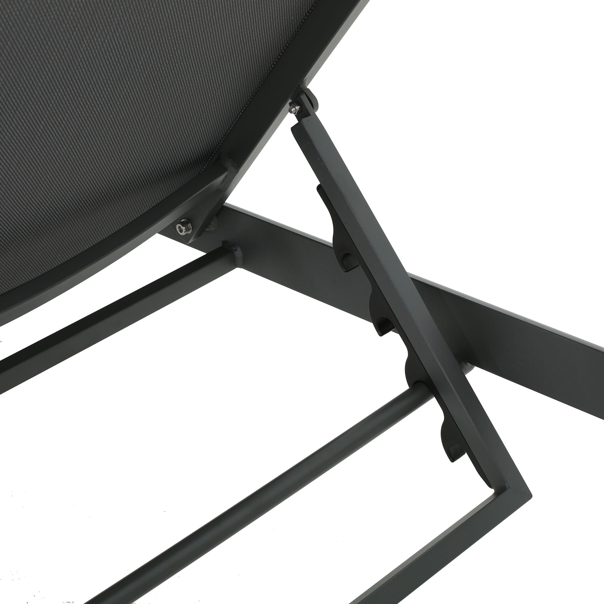 Outdoor Patio Chaise Lounge With 5 Reclining Positions