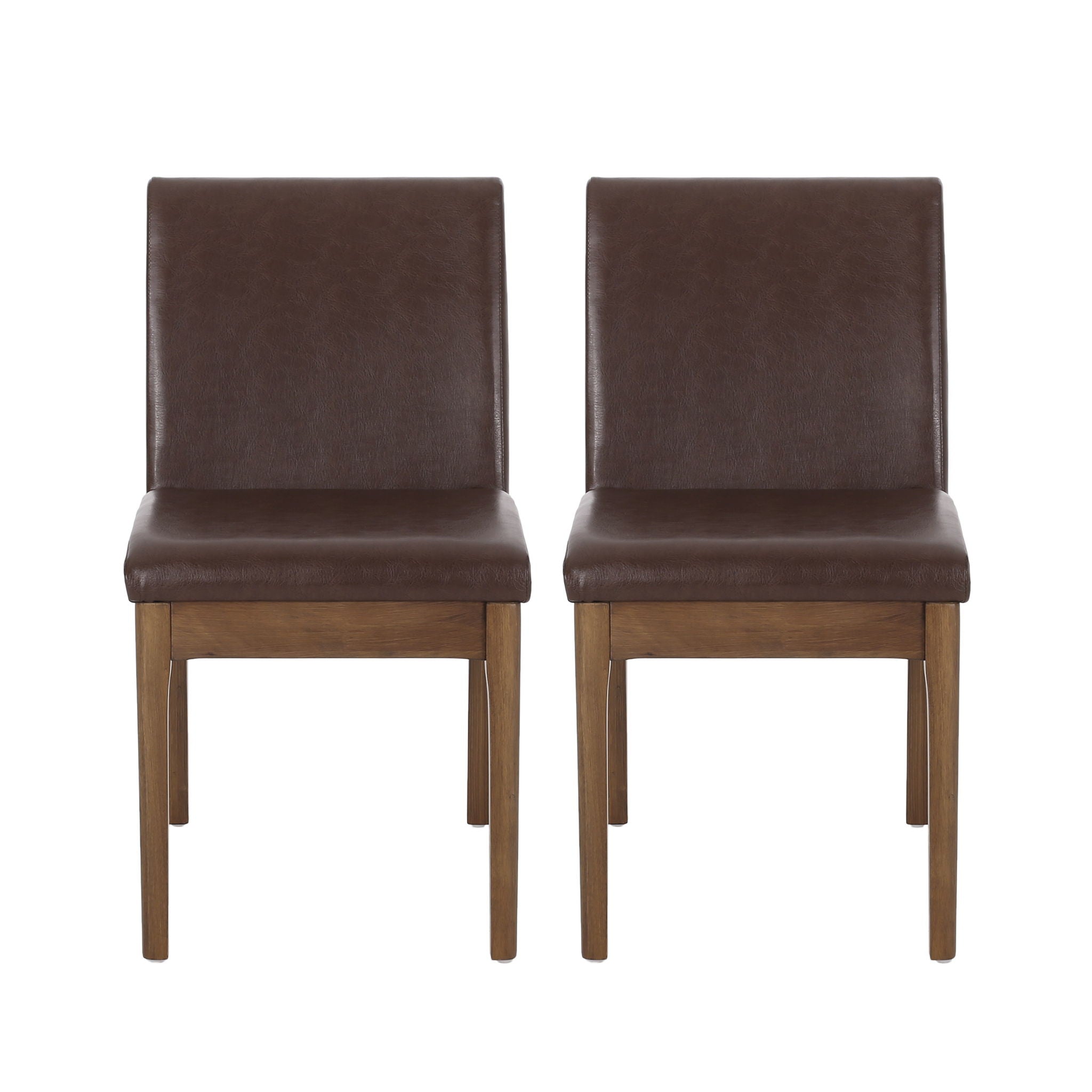 Modern Dining Chair With Upholstery - Dark Brown
