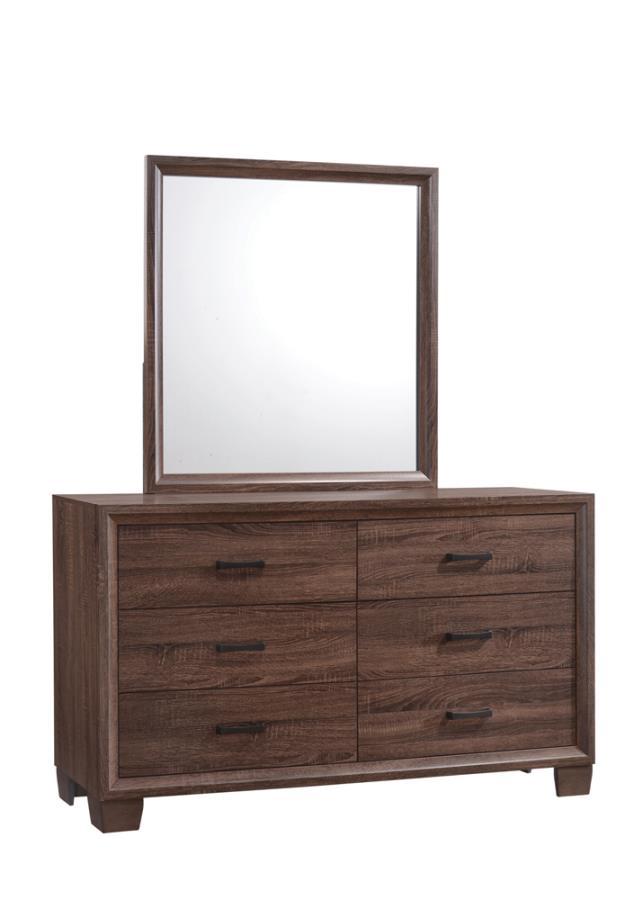 Coaster Fine Furniture Brandon - 6-Drawer Dresser - Warm Brown | Meri Furniture