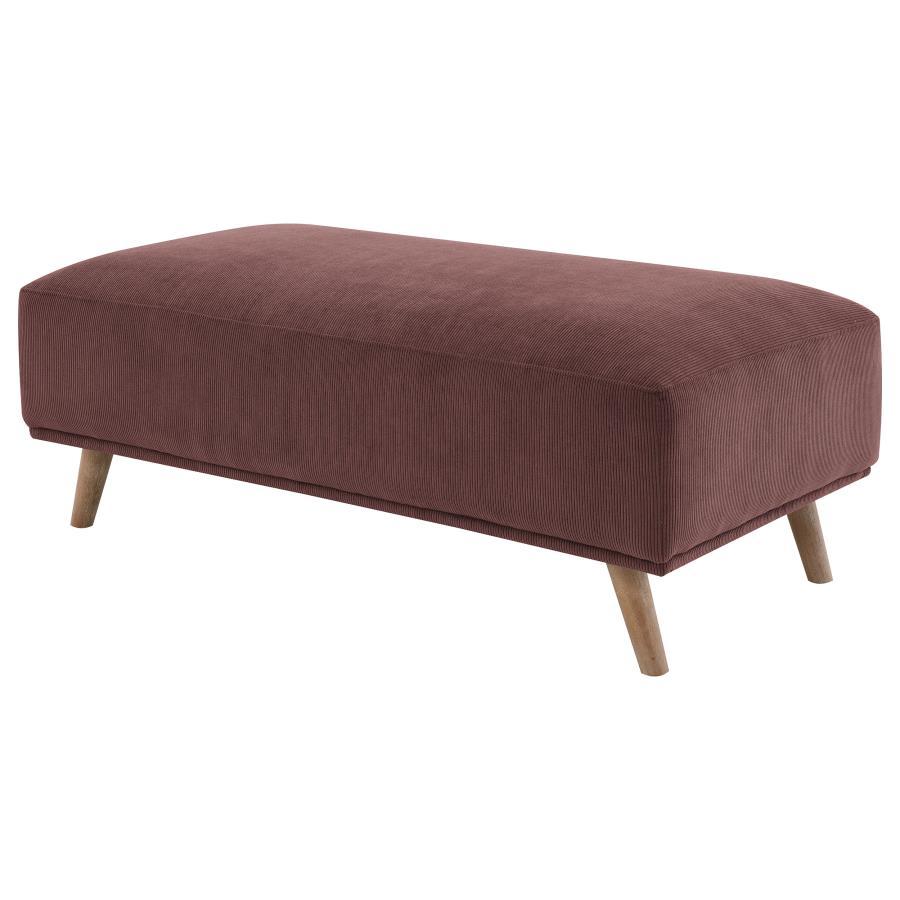Coaster Fine Furniture Elizabeth - Corduroy Upholstered Ottoman - Wine Red | Meri Furniture