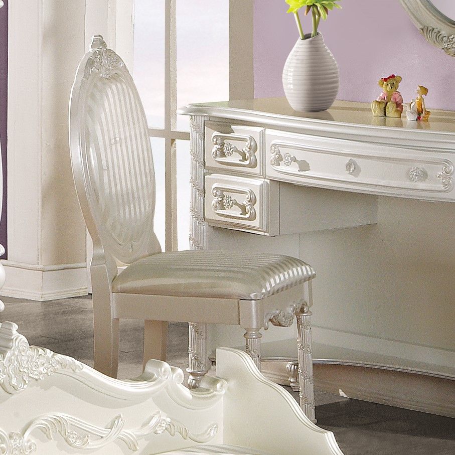 ACME Pearl - Chair - Pearl White | Meri Furniture