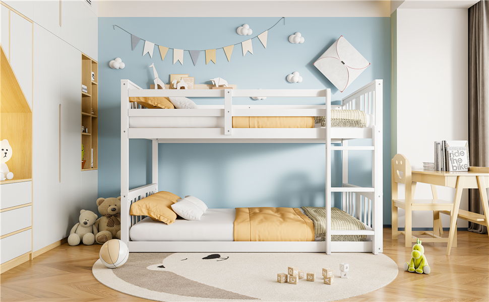 Solid Construction Bunk Bed & Ladder