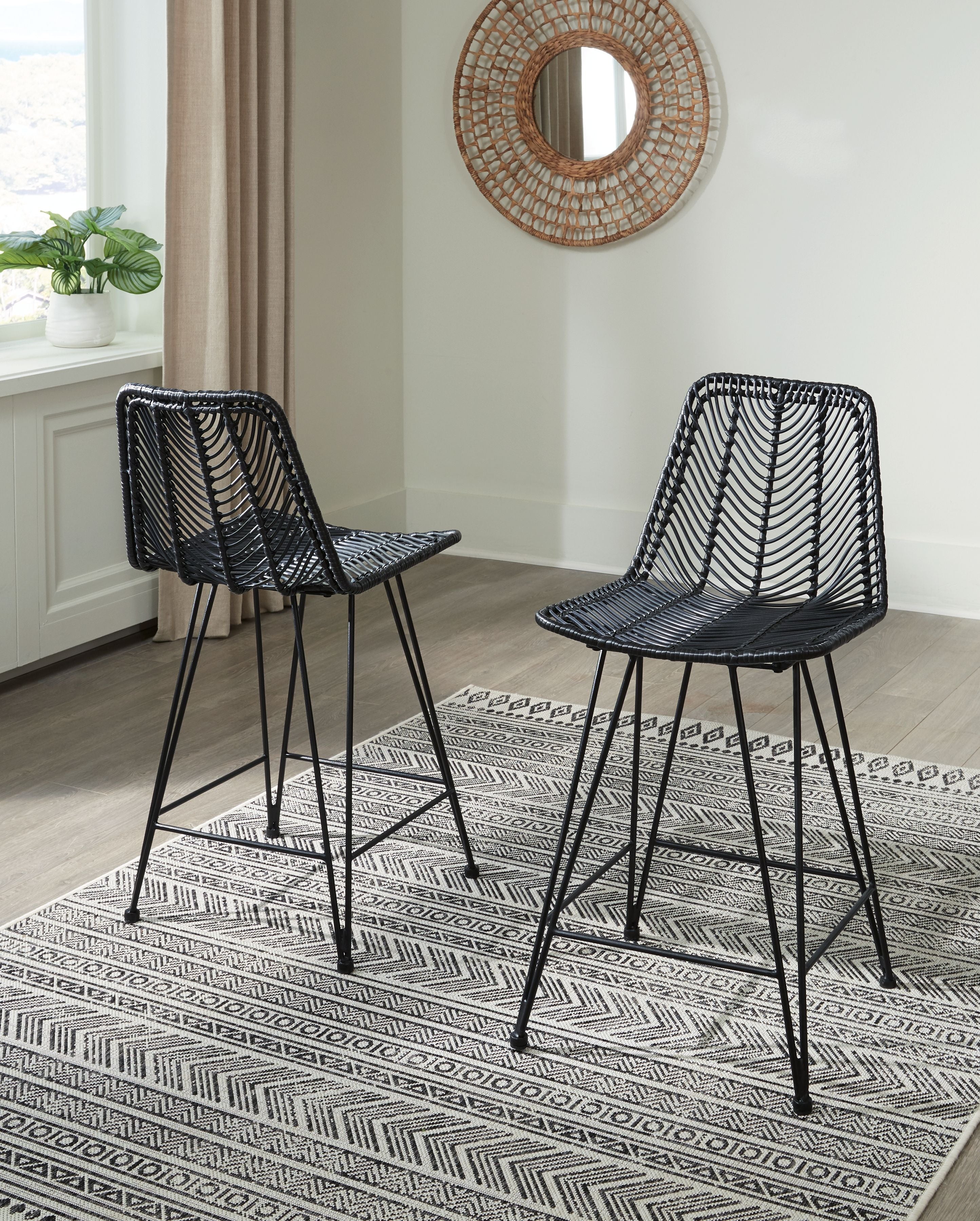 Signature Design by Ashley® Angentree - Barstool (Set of 2) | Meri Furniture
