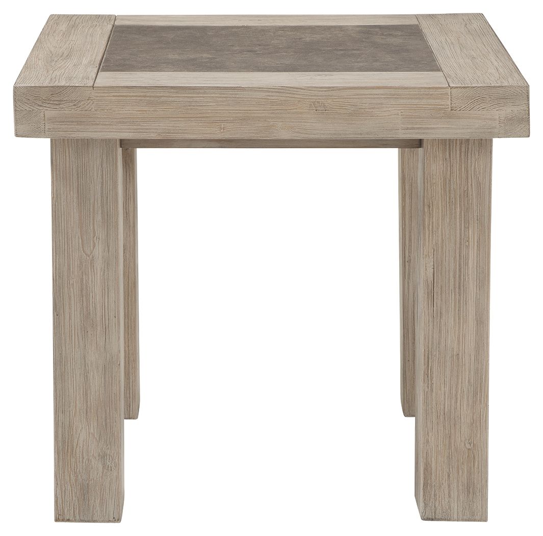 Ashley Furniture Hennington - Light Brown - Rectangular End Table | Meri Furniture
